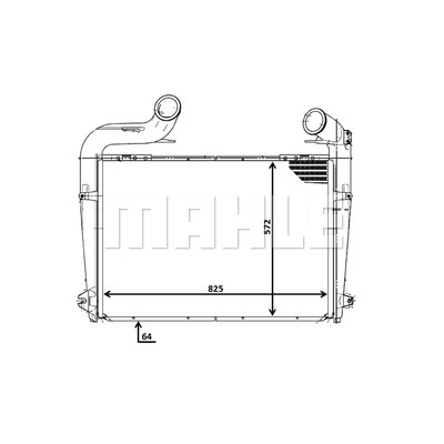 Ilustracja CI 256 000P MAHLE chłodnica powietrza doładowującego - intercooler