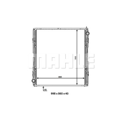 Ilustracja CR 916 000P MAHLE chłodnica cieczy