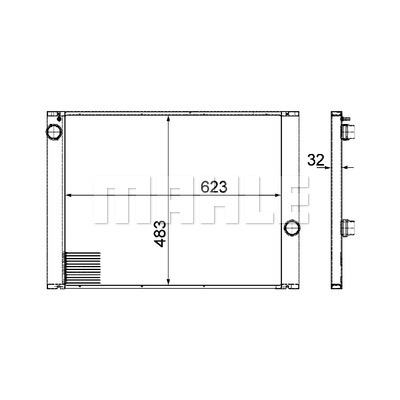 Ilustracja CR 1067 000P MAHLE chłodnica cieczy