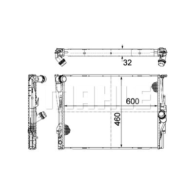 Ilustracja CR 1087 000P MAHLE chłodnica cieczy