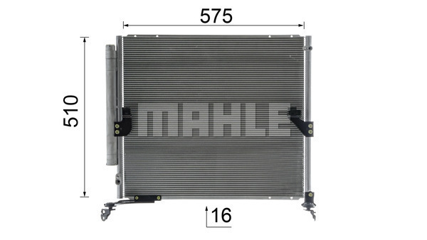 Ilustracja AC 863 000S MAHLE skraplacz, klimatyzacja