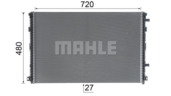 Ilustracja CIR 24 000P MAHLE chłodnica niskotemperaturowa, chłodnica pow. doładowującego