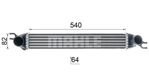 Ilustracja CI 188 000P MAHLE chłodnica powietrza doładowującego - intercooler