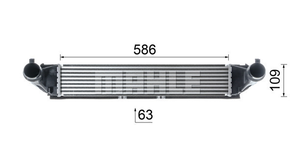 Ilustracja CI 620 000P MAHLE chłodnica powietrza doładowującego - intercooler