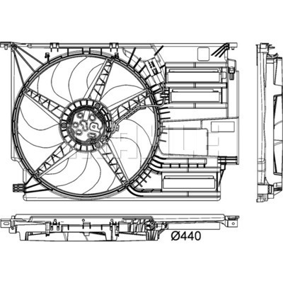 Ilustracja CFF 403 000P MAHLE wentylator, chłodzenie silnika