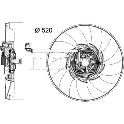 Ilustracja CFF 474 000P MAHLE wentylator, chłodzenie silnika