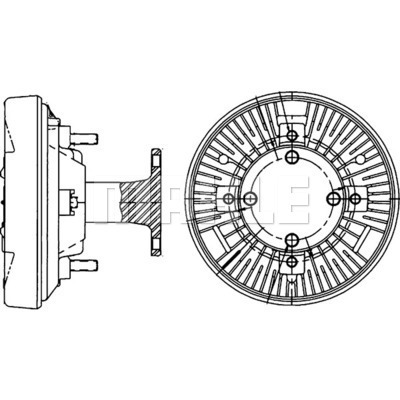 Ilustracja CFC 204 000P MAHLE sprzęgło, wentylator chłodzenia