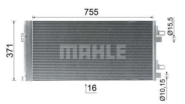 Ilustracja AC 1122 000P MAHLE skraplacz, klimatyzacja