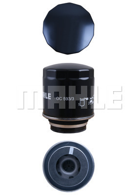 Ilustracja OC 593/3 MAHLE filtr oleju