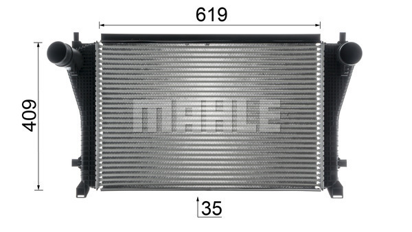 Ilustracja CI 667 000P MAHLE chłodnica powietrza doładowującego - intercooler