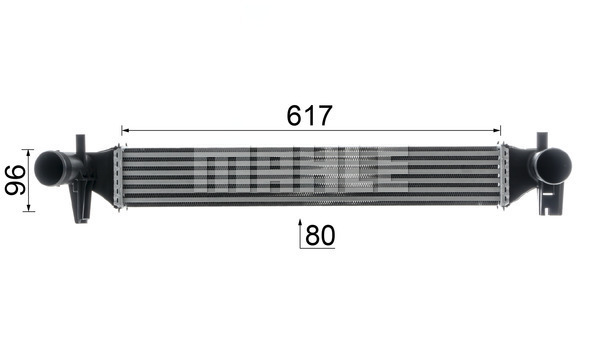 Ilustracja CI 516 000P MAHLE chłodnica powietrza doładowującego - intercooler