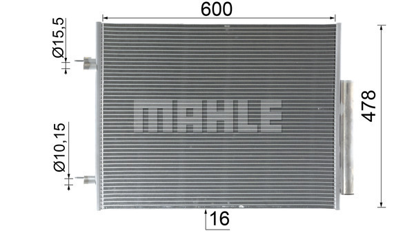 Ilustracja AC 1131 000P MAHLE skraplacz, klimatyzacja