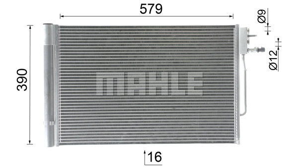 Ilustracja AC 955 000P MAHLE skraplacz, klimatyzacja