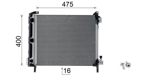 Ilustracja AC 112 000P MAHLE skraplacz, klimatyzacja