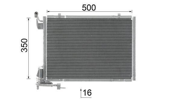 Ilustracja AC 1114 000S MAHLE skraplacz, klimatyzacja