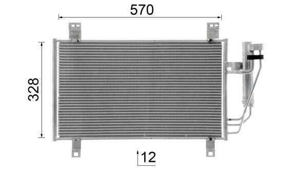 Ilustracja AC 1100 000S MAHLE skraplacz, klimatyzacja