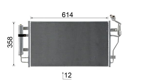 Ilustracja AC 1089 000S MAHLE skraplacz, klimatyzacja