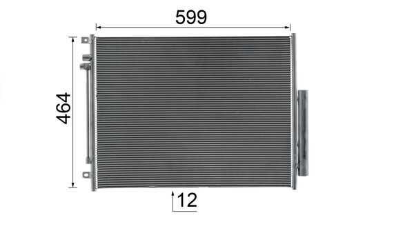 Ilustracja AC 1086 000S MAHLE skraplacz, klimatyzacja
