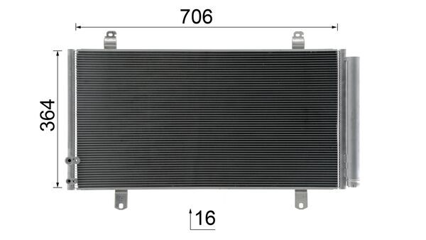 Ilustracja AC 1078 000S MAHLE skraplacz, klimatyzacja