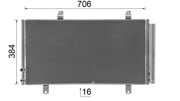Ilustracja AC 1076 000S MAHLE skraplacz, klimatyzacja