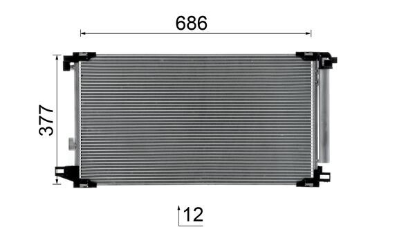 Ilustracja AC 1058 000S MAHLE skraplacz, klimatyzacja
