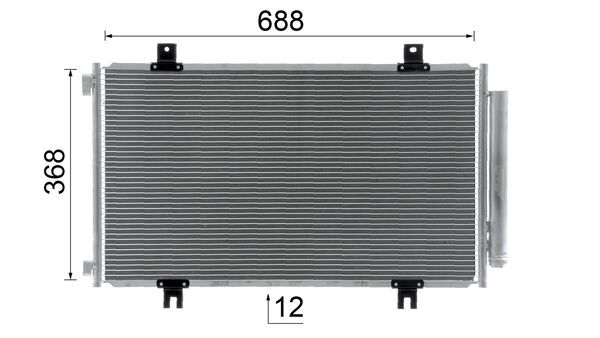 Ilustracja AC 991 000S MAHLE skraplacz, klimatyzacja