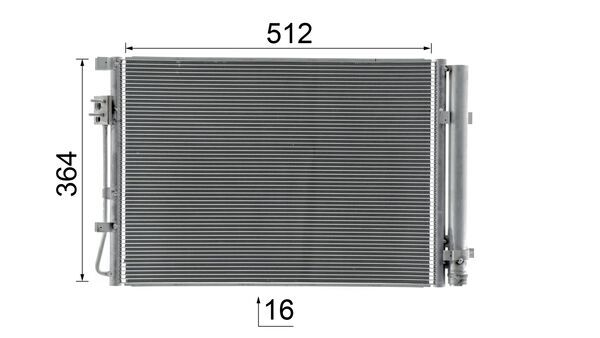 Ilustracja AC 1056 000S MAHLE skraplacz, klimatyzacja