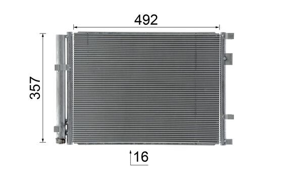 Ilustracja AC 1055 000S MAHLE skraplacz, klimatyzacja
