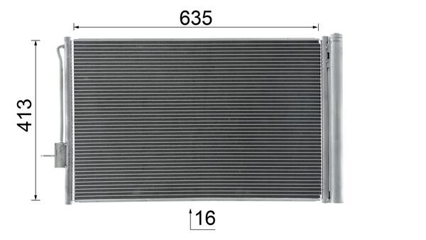 Ilustracja AC 1052 000S MAHLE skraplacz, klimatyzacja