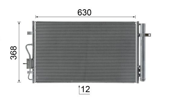 Ilustracja AC 1053 000S MAHLE skraplacz, klimatyzacja