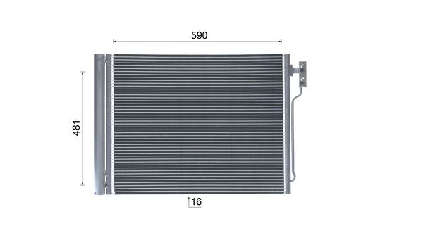Ilustracja AC 655 000S MAHLE skraplacz, klimatyzacja