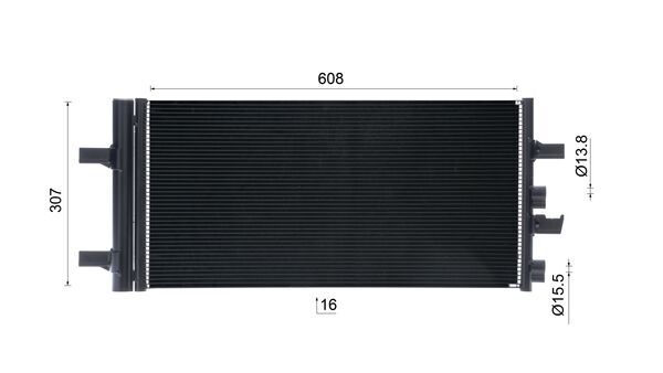 Ilustracja AC 891 000S MAHLE skraplacz, klimatyzacja