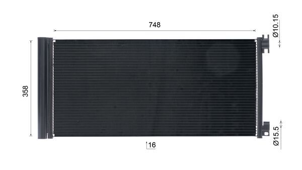 Ilustracja AC 945 000S MAHLE skraplacz, klimatyzacja