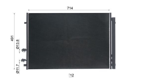 Ilustracja AC 1066 000S MAHLE skraplacz, klimatyzacja