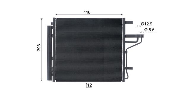 Ilustracja AC 1069 000S MAHLE skraplacz, klimatyzacja
