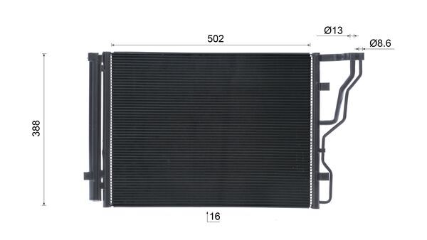 Ilustracja AC 1070 000S MAHLE skraplacz, klimatyzacja