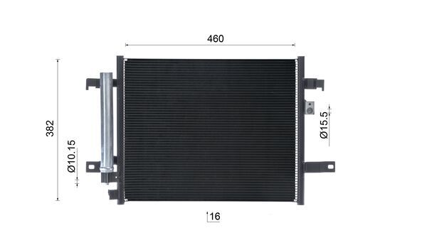 Ilustracja AC 1071 000S MAHLE skraplacz, klimatyzacja