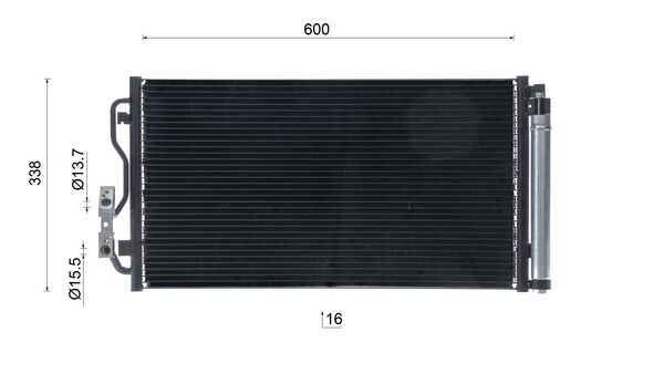 Ilustracja AC 1072 000S MAHLE skraplacz, klimatyzacja