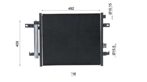 Ilustracja AC 1073 000S MAHLE skraplacz, klimatyzacja
