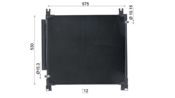 Ilustracja AC 1077 000S MAHLE skraplacz, klimatyzacja