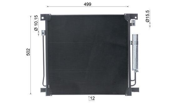 Ilustracja AC 1093 000S MAHLE skraplacz, klimatyzacja