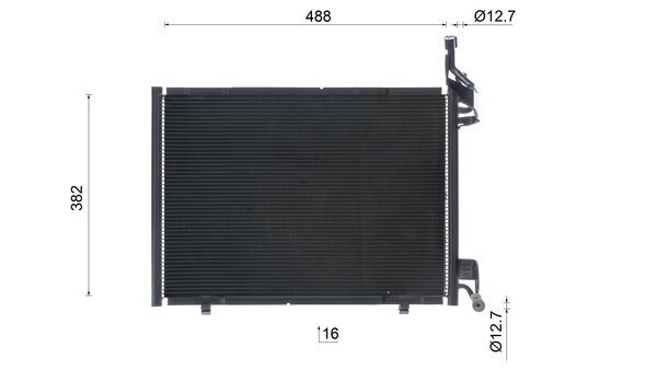 Ilustracja AC 1115 000S MAHLE skraplacz, klimatyzacja