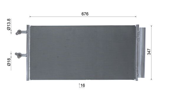 Ilustracja AC 1142 000S MAHLE skraplacz, klimatyzacja