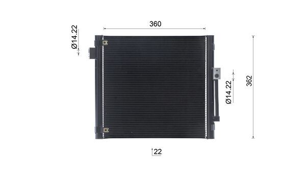 Ilustracja AC 1147 000S MAHLE skraplacz, klimatyzacja