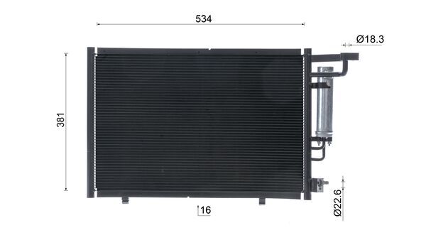 Ilustracja AC 8 000S MAHLE skraplacz, klimatyzacja