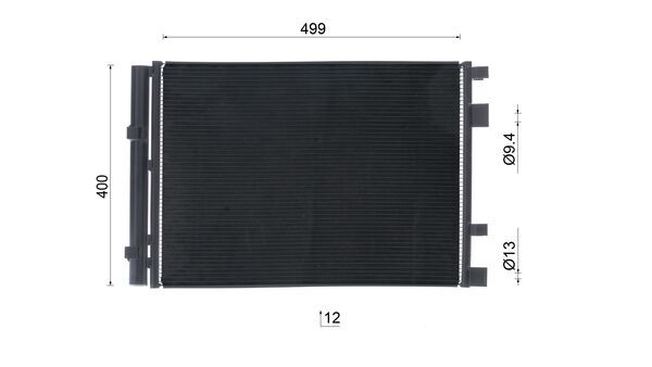 Ilustracja AC 1011 000S MAHLE skraplacz, klimatyzacja