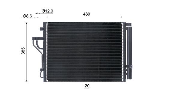 Ilustracja AC 43 000S MAHLE skraplacz, klimatyzacja