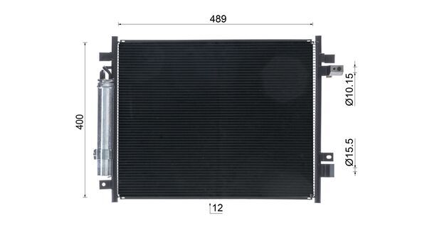 Ilustracja AC 1028 000S MAHLE skraplacz, klimatyzacja