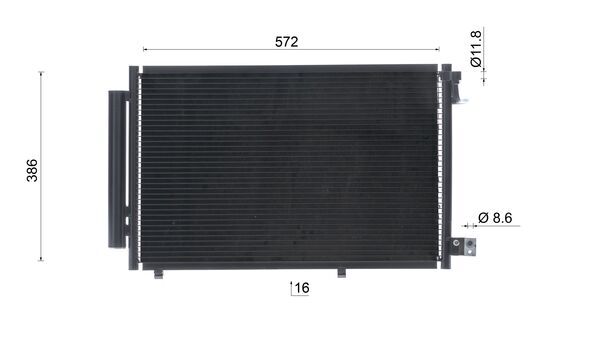 Ilustracja AC 748 000S MAHLE skraplacz, klimatyzacja