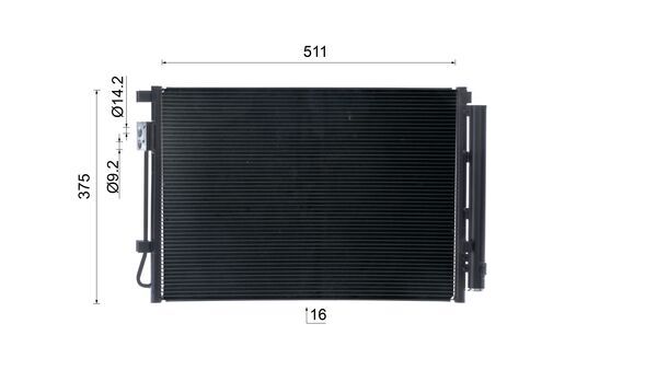 Ilustracja AC 1045 000S MAHLE skraplacz, klimatyzacja